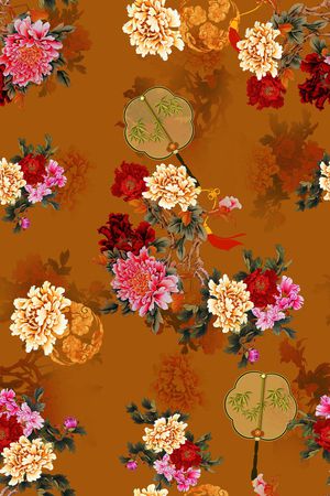 旗袍印花华亿平台图片