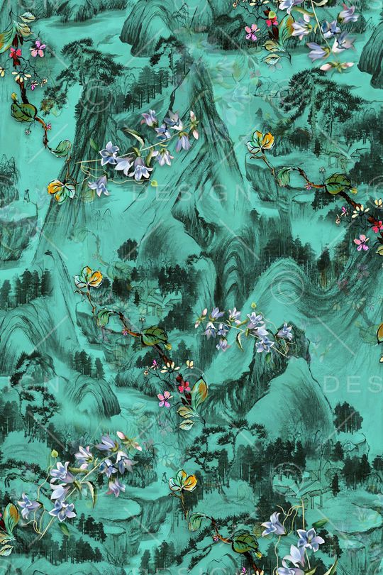 花卉印花华亿平台图片