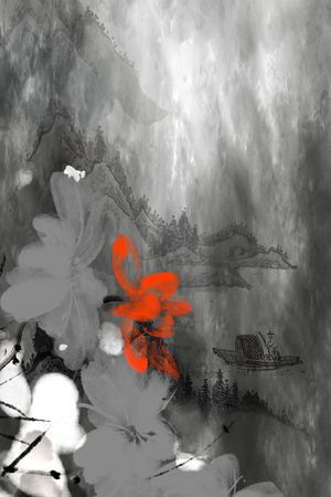 花卉印花华亿平台图片