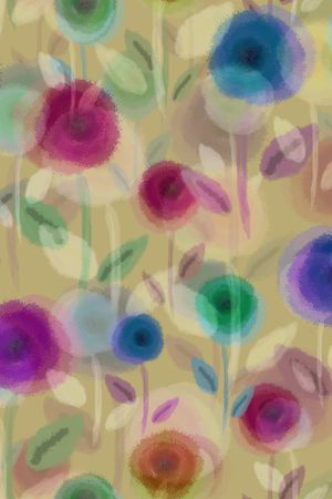 抽象花卉印花华亿平台图片