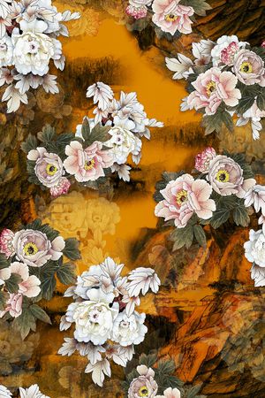 花卉印花华亿平台图片