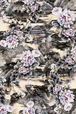 花卉印花华亿平台图片