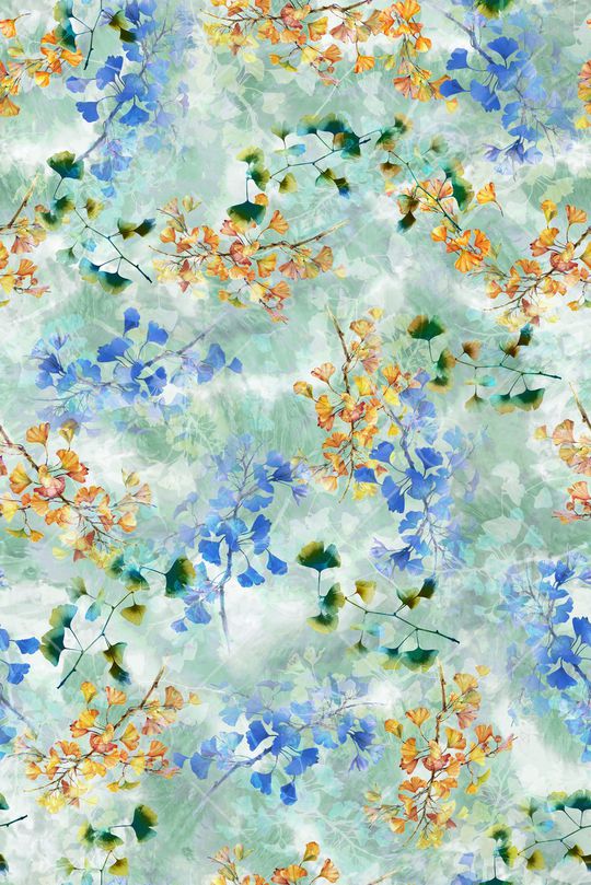 满版花卉印花华亿平台图片