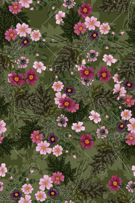 花卉印花华亿平台图片