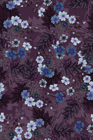 花卉印花华亿平台图片