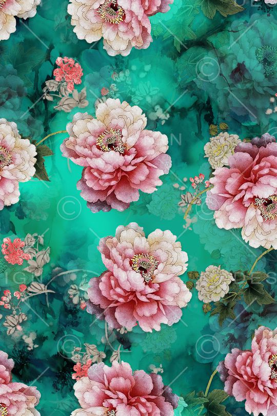 花卉印花华亿平台图片