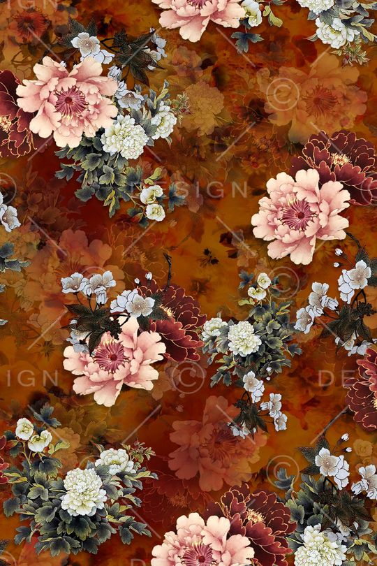 花卉印花华亿平台图片