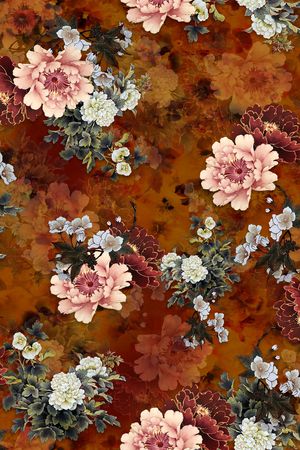 花卉印花华亿平台图片