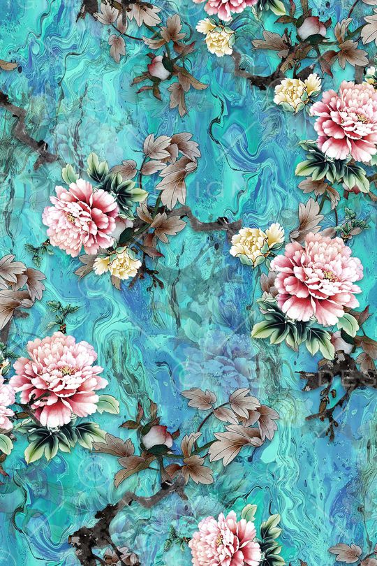 花卉印花华亿平台图片