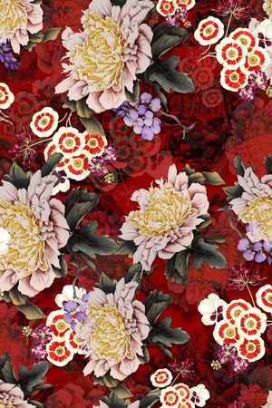 花卉印花华亿平台图片