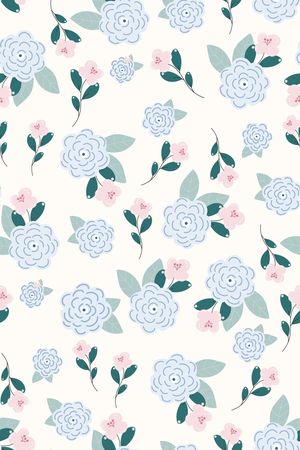 清爽底花卉印花华亿平台图片