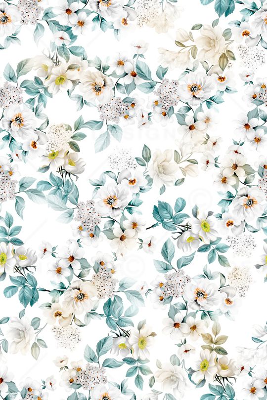 清爽底花卉印花华亿平台图片