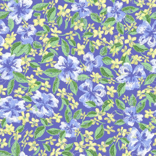 手绘花卉印花华亿平台图片