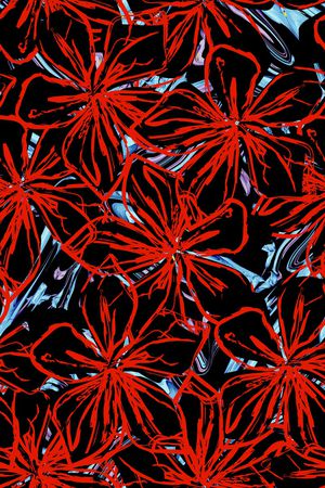 花卉印花华亿平台图片