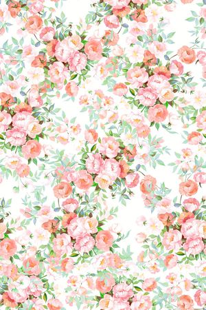 清爽底花卉印花华亿平台图片