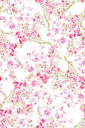 清爽底花卉印花华亿平台图片