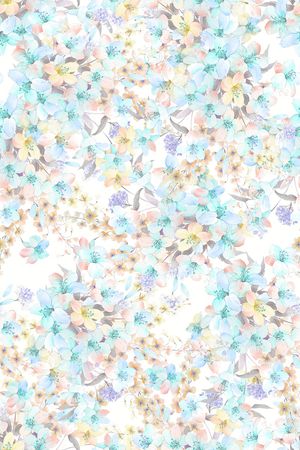 清爽底花卉印花华亿平台图片