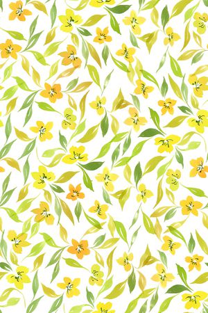 清爽底花卉印花华亿平台图片