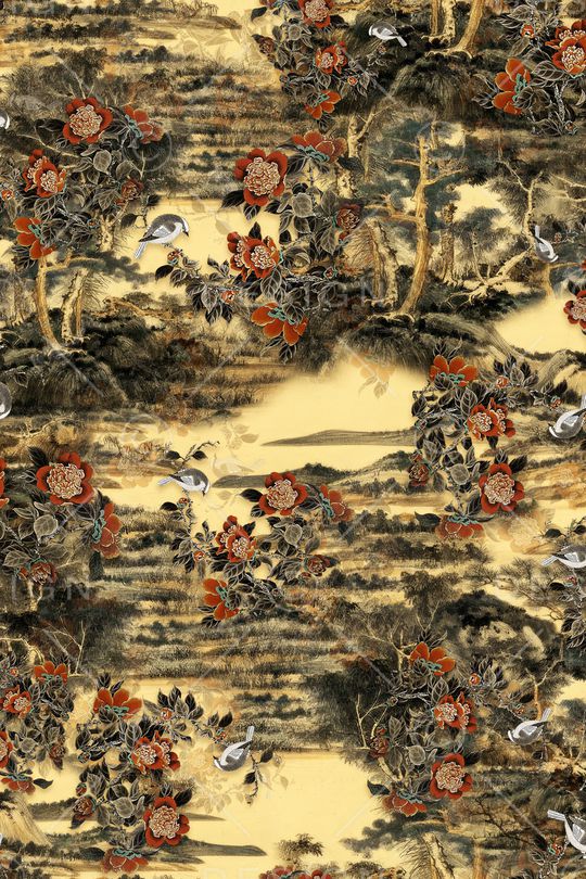 花卉印花华亿平台图片