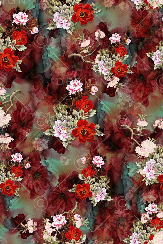 花卉印花华亿平台图片