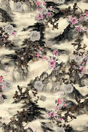 花卉印花华亿平台图片