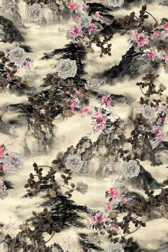 花卉印花华亿平台图片