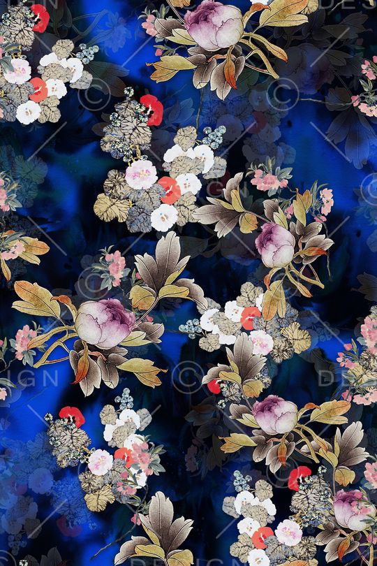 花卉印花华亿平台图片