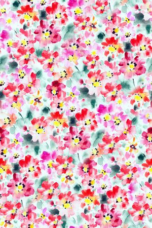 水彩花卉印花华亿平台图片