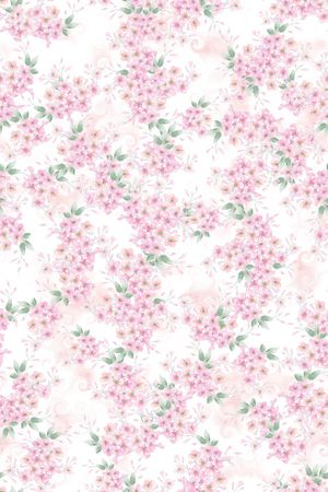 清爽底花卉印花华亿平台图片