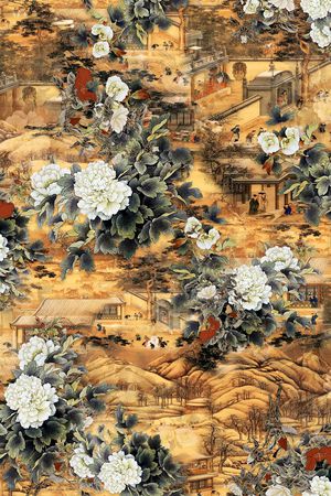 花卉印花华亿平台图片