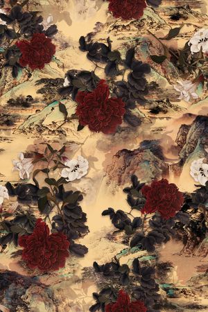 花卉印花华亿平台图片