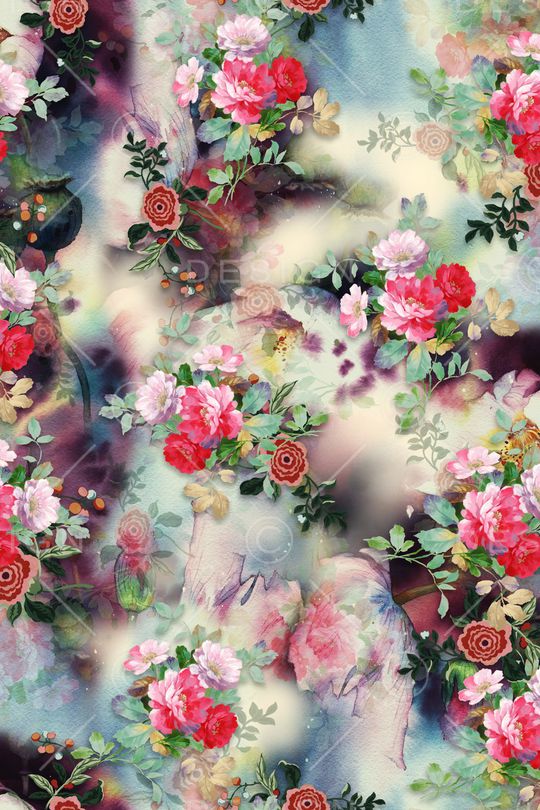 花卉印花华亿平台图片