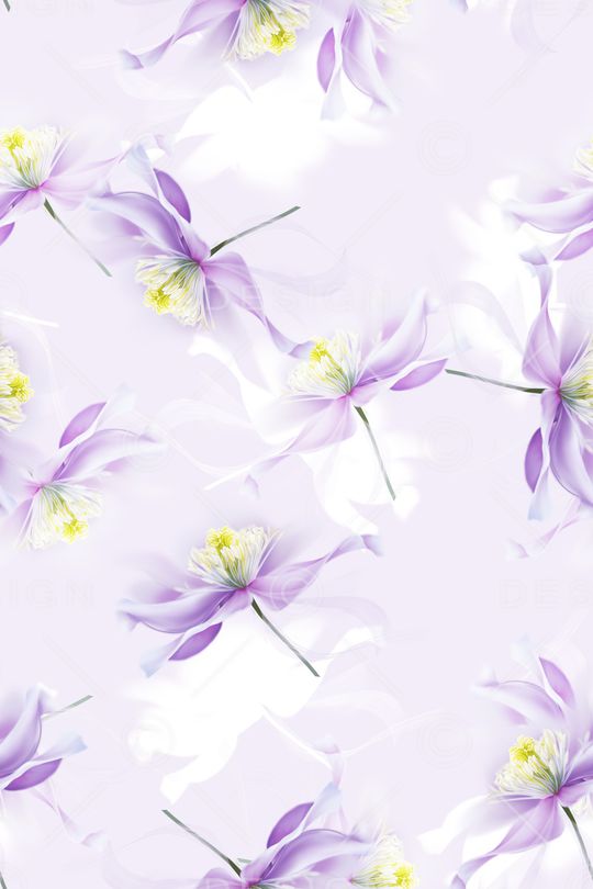 水彩花卉印花华亿平台图片