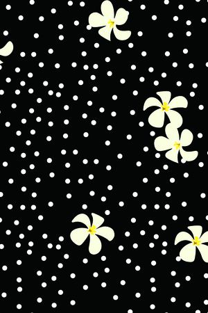 黑底花卉印花华亿平台图片