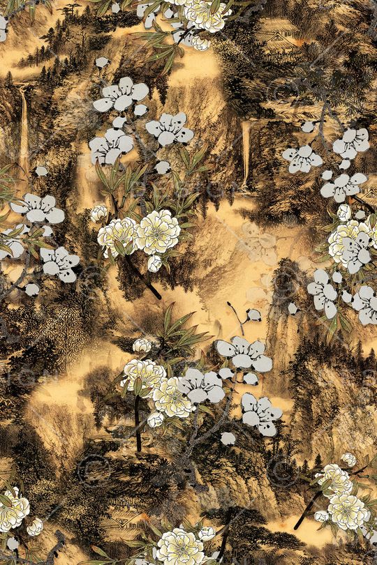 花卉印花华亿平台图片