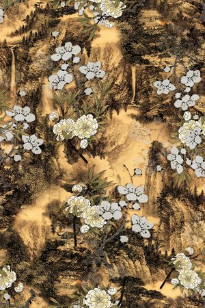 花卉印花华亿平台图片