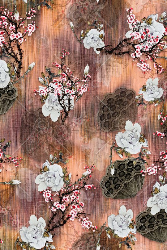 花卉印花华亿平台图片