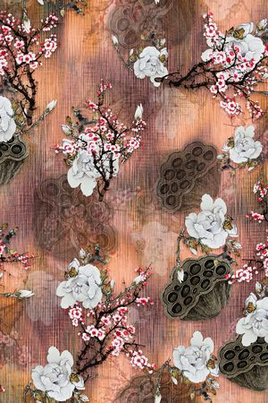 花卉印花华亿平台图片