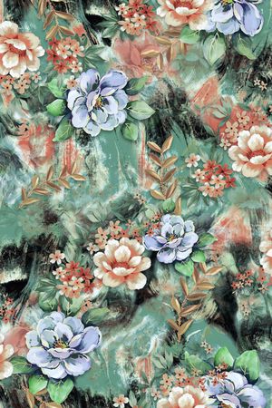 花卉印花华亿平台图片