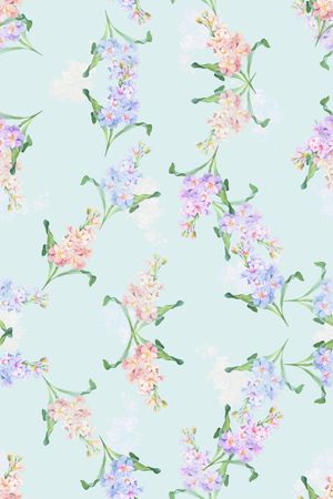 水彩花卉印花华亿平台图片