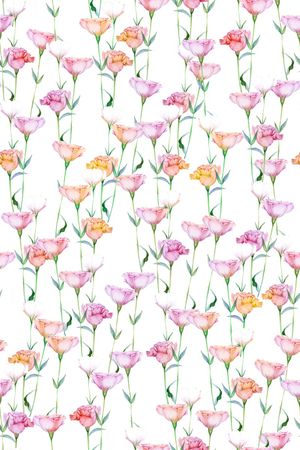 水彩花卉印花华亿平台图片