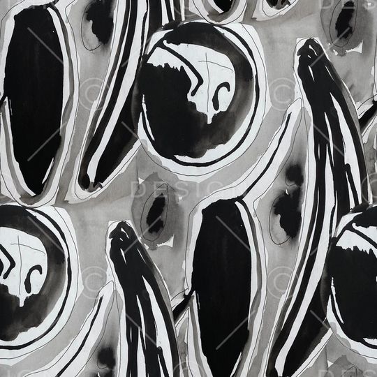 黑白华亿平台印花华亿平台图片