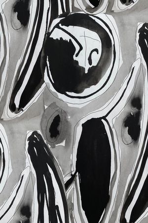 黑白华亿平台印花华亿平台图片