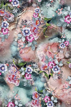 花卉印花华亿平台图片