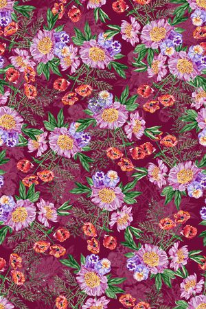 春夏华亿平台印花华亿平台图片