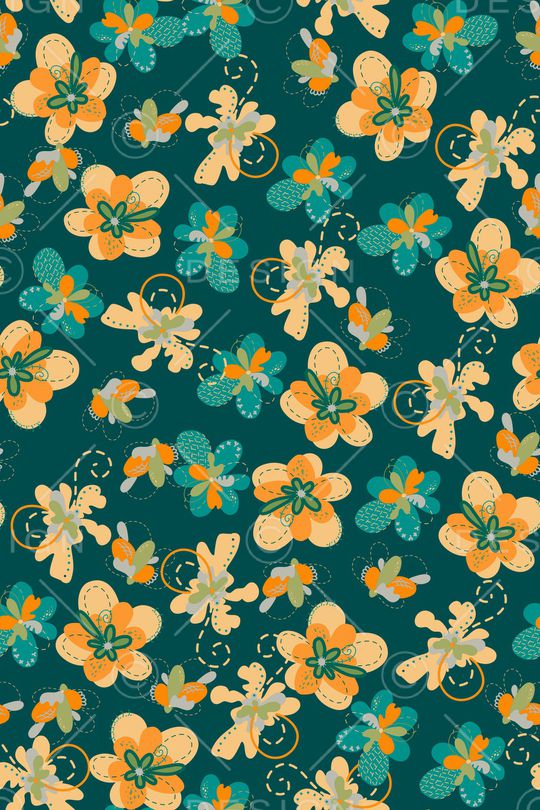 花卉印花华亿平台图片