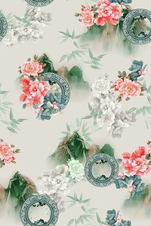 真丝印花华亿平台图片