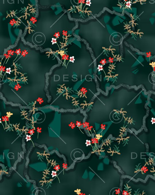 花卉印花华亿平台图片