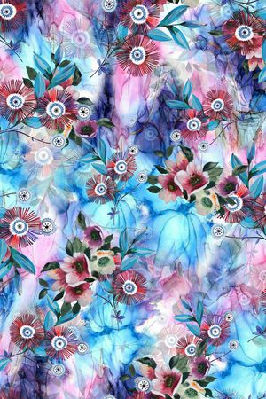 花卉印花华亿平台图片