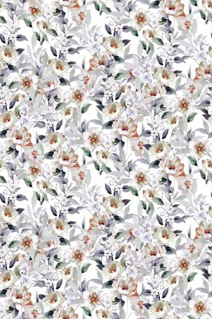 清爽底花卉印花华亿平台图片